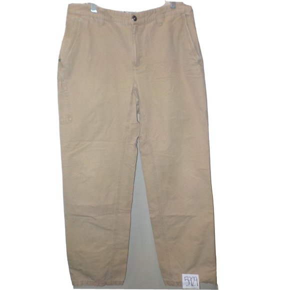 Columbia 6 Pocket Gusseted Heavy Duty Tan Jeans Mens Size 36 x 33 - Picture 1 of 9